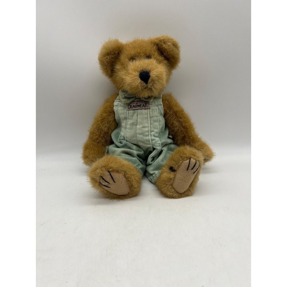 Boyds Bears Brown 10 in Site WIth Green Overalls 90s #1364 VINTAGE